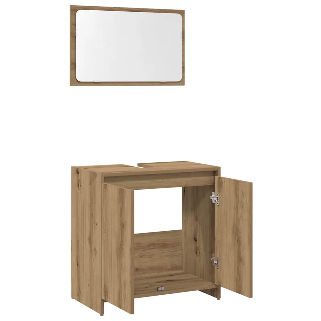 Badmöbel-Set Weiß Holzwerkstoff