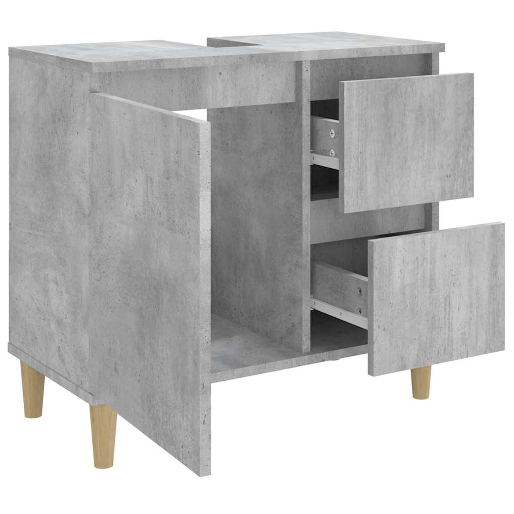 Badschrank Weiß 65x33x60 cm Holzwerkstoff
