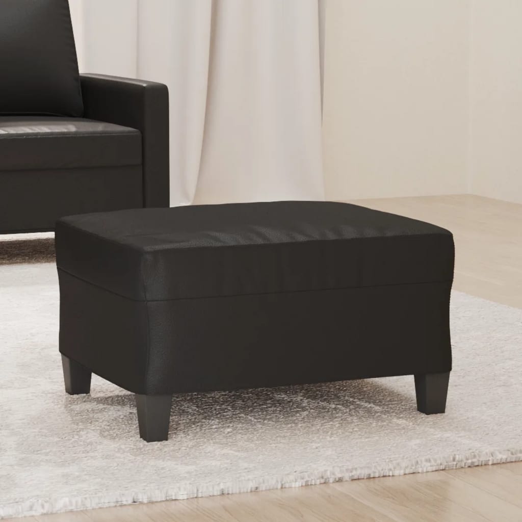 Fußhocker Schwarz 60x50x41 cm Kunstleder