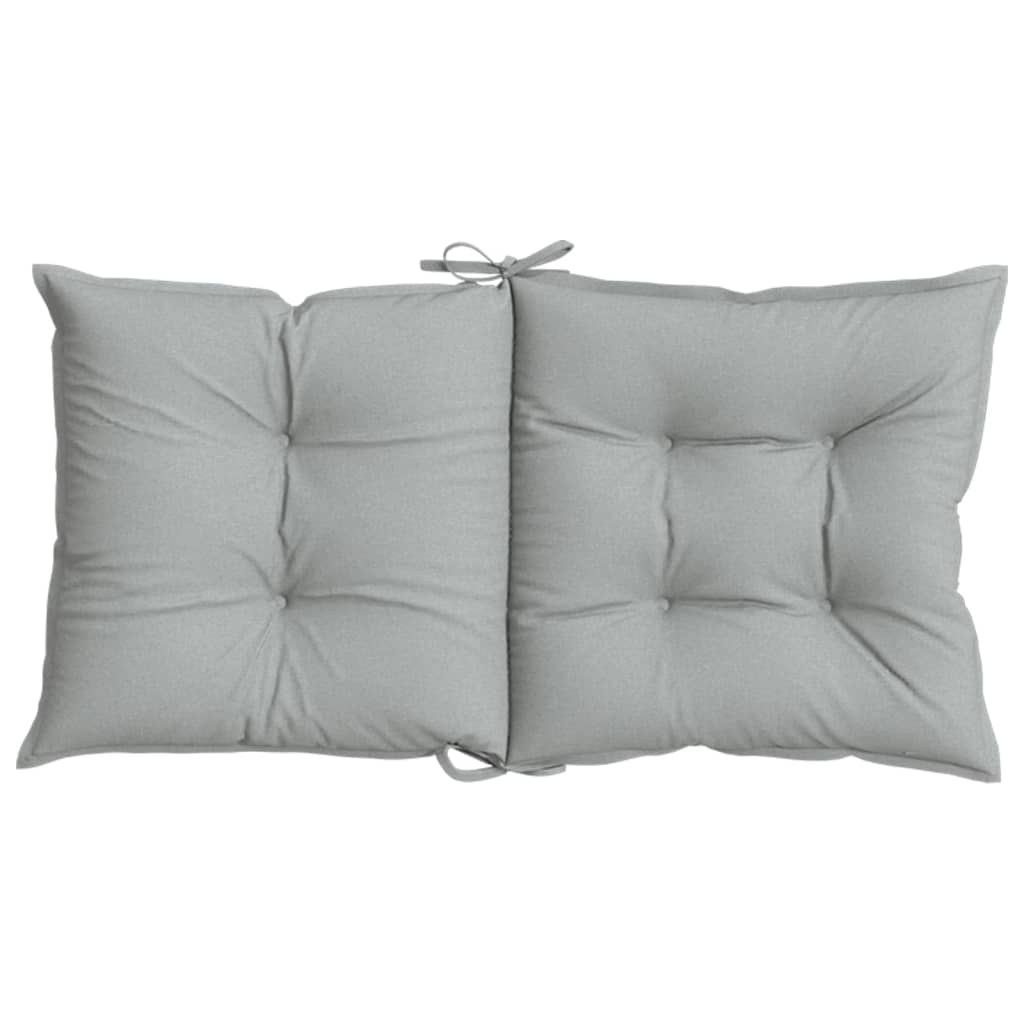 Niedriglehner-Auflagen 2 Stk Melange Anthrazit 100x50x7cm Stoff