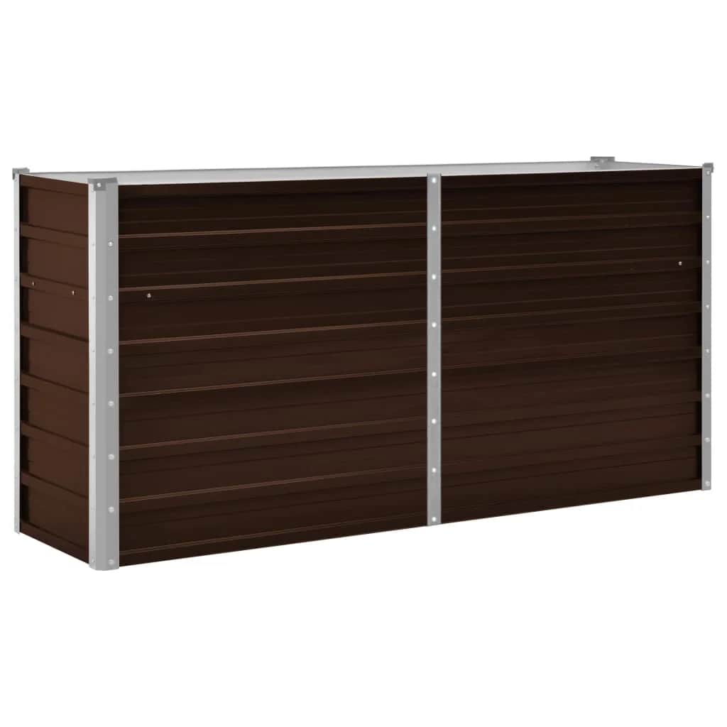 Hochbeet Braun 160 x 80 x 77 cm Verzinkter Stahl