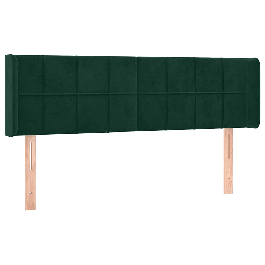 Kopfteil mit Ohren Dunkelblau 93x16x78/88 cm Samt