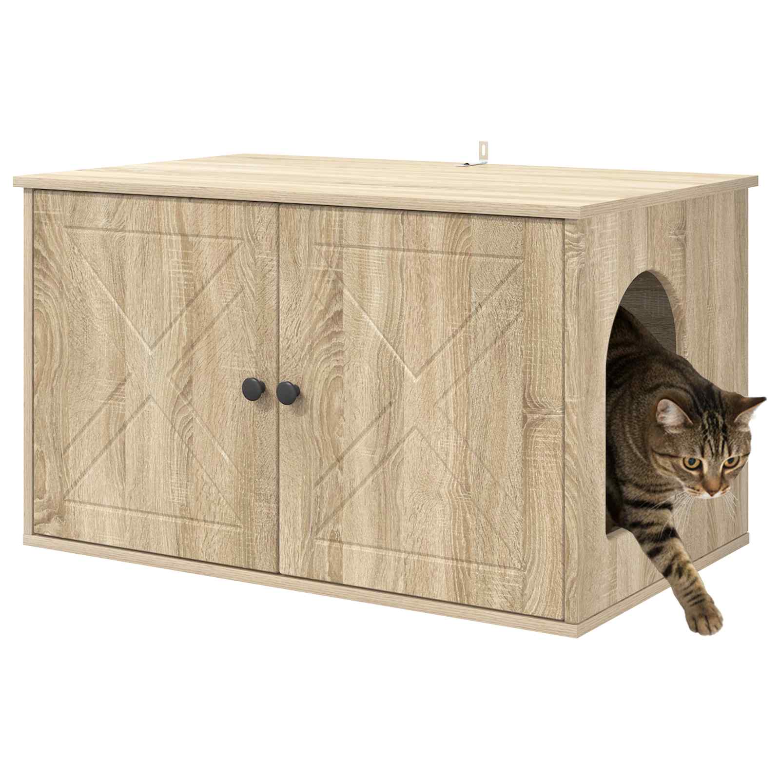 Katzenhaus Weiß 85 x 55 x 50,5 cm Holzwerkstoff