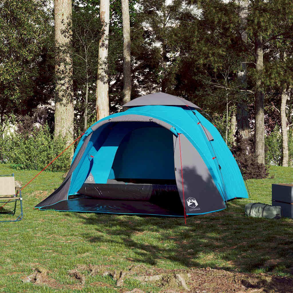 Kuppel-Campingzelt 3 Personen Grün Quick Release