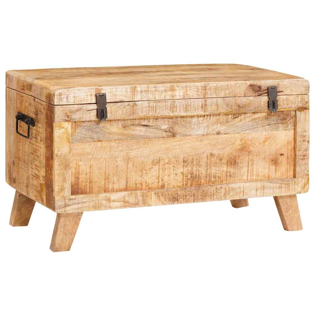 Aufbewahrungsbox mit Speicher 70 x 35 x 40 cm Massivholz Mango