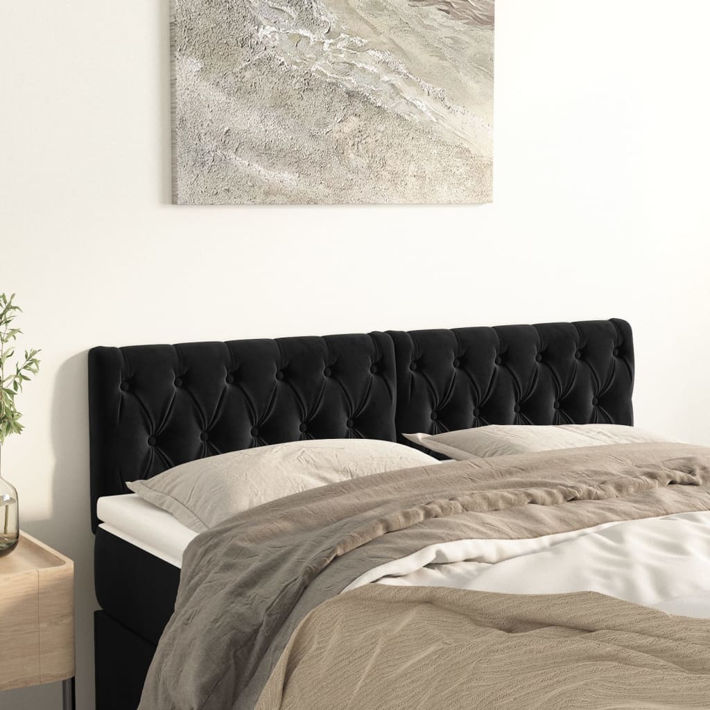 Kopfteil Hellgrau 80x7x118/128 cm Samt