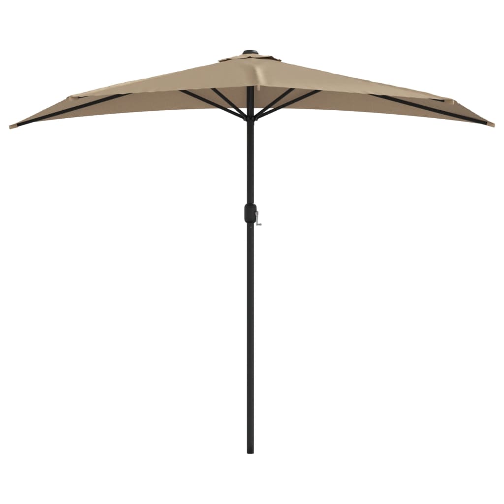 Balkon-Sonnenschirm Alu-Mast Bordeauxrot 270x144x222cm Halbrund