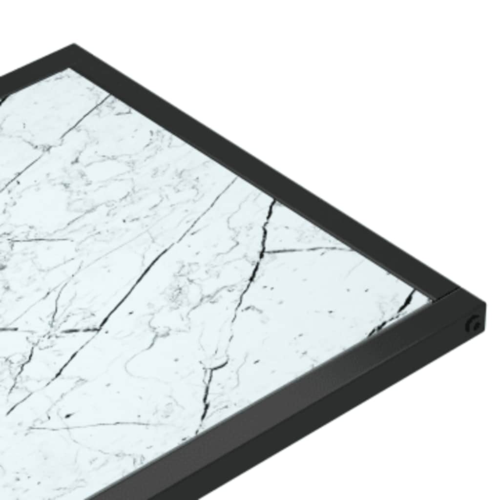 Computer-Beistelltisch Schwarz 50x35x65 cm Hartglas
