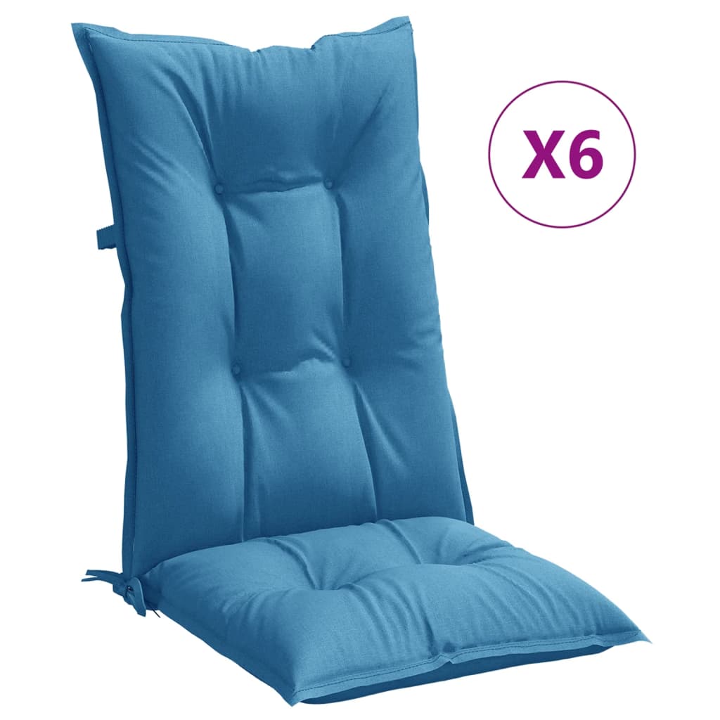 Hochlehner-Auflagen 2 Stk. Melange Anthrazit 120x50x7cm Stoff