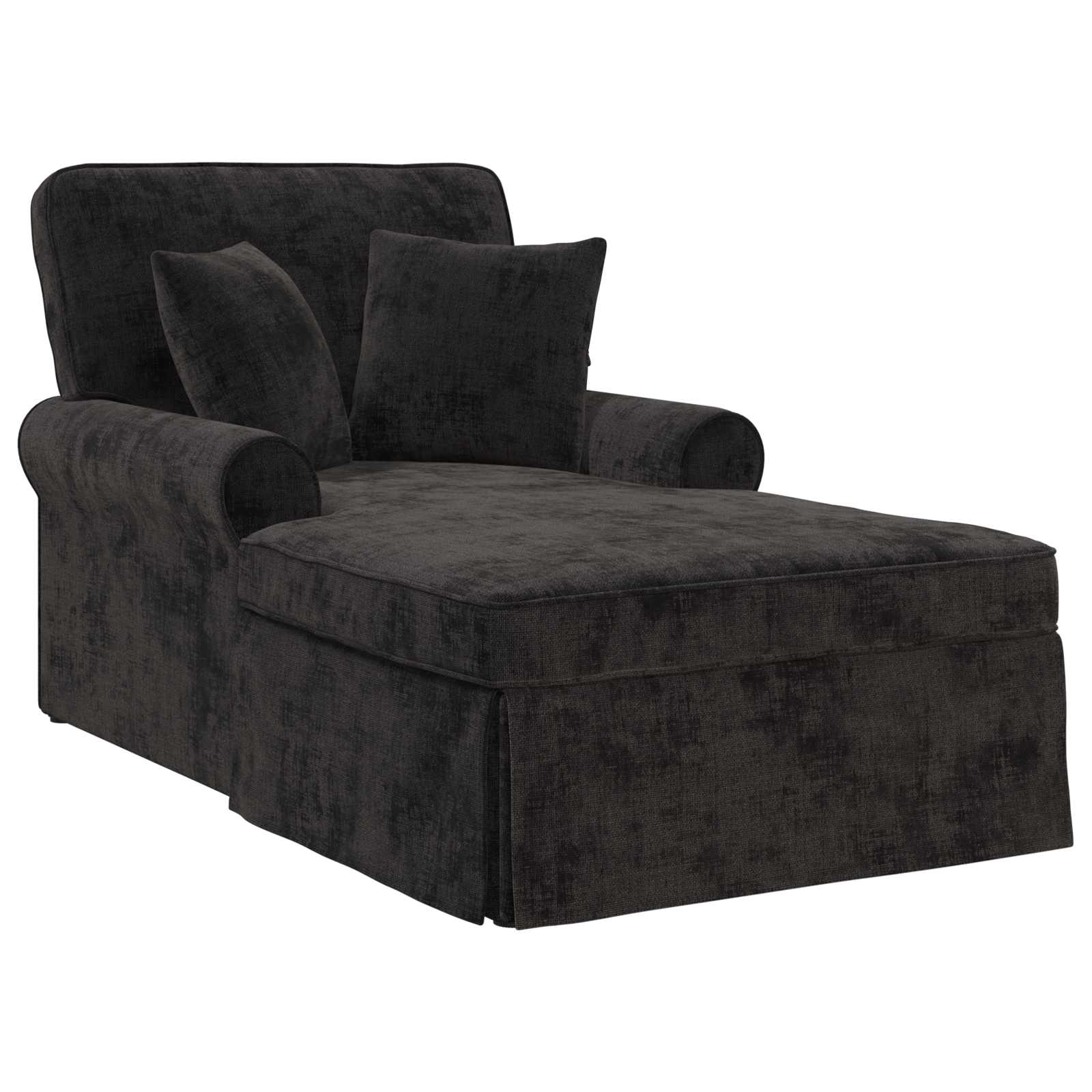 Chaise Lounge mit Rock mit Kissen Creme 157 x 91 x 91 cm ARES