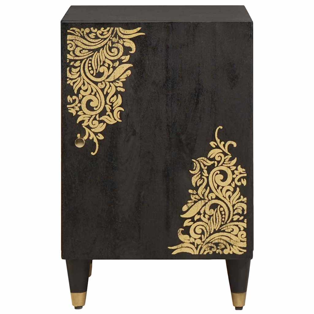 Badezimmerschrank mit Tür Grau 38 x 33 x 58 cm Massivholz Mango