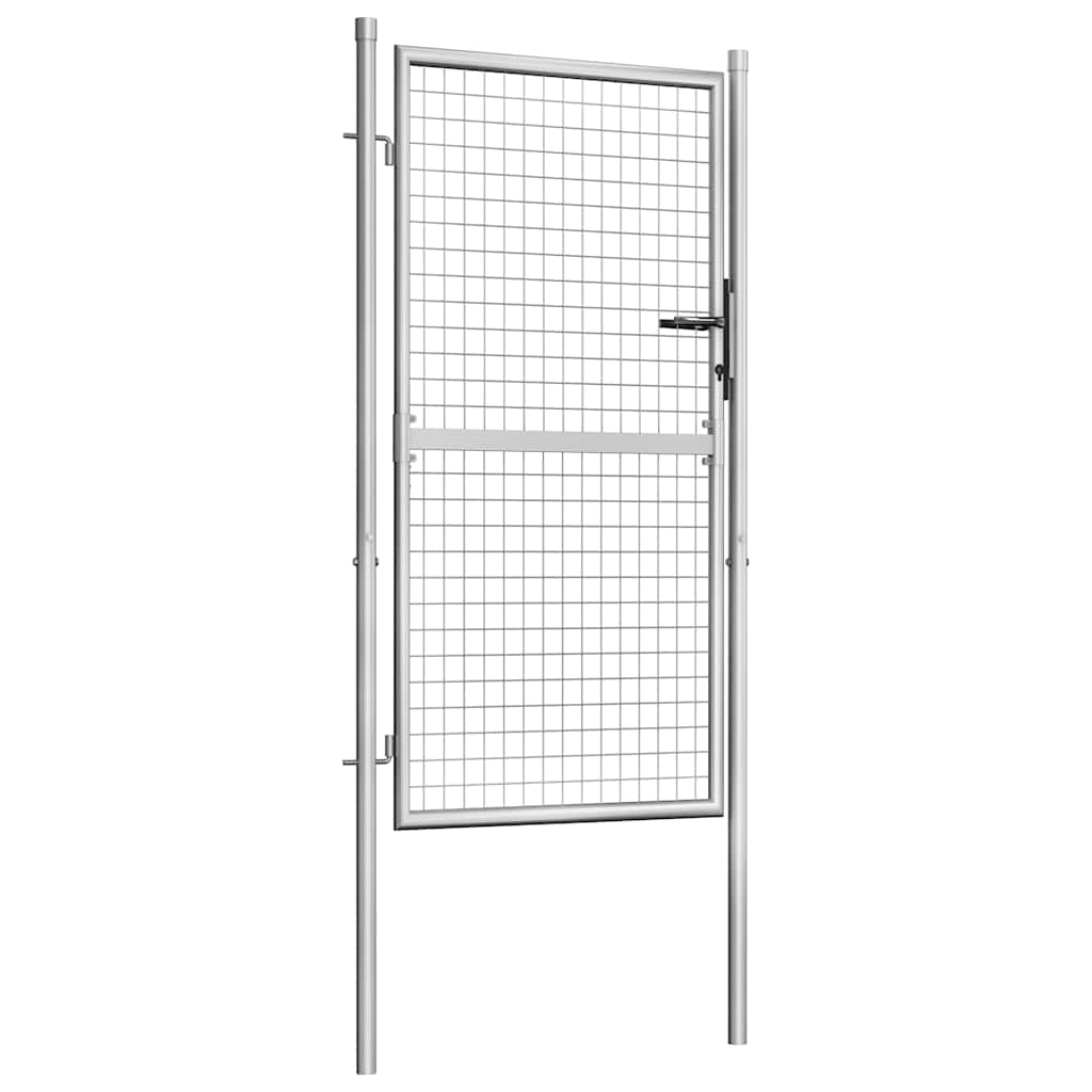 Gartentor verzinkter Stahl 100 x 75 cm Silber