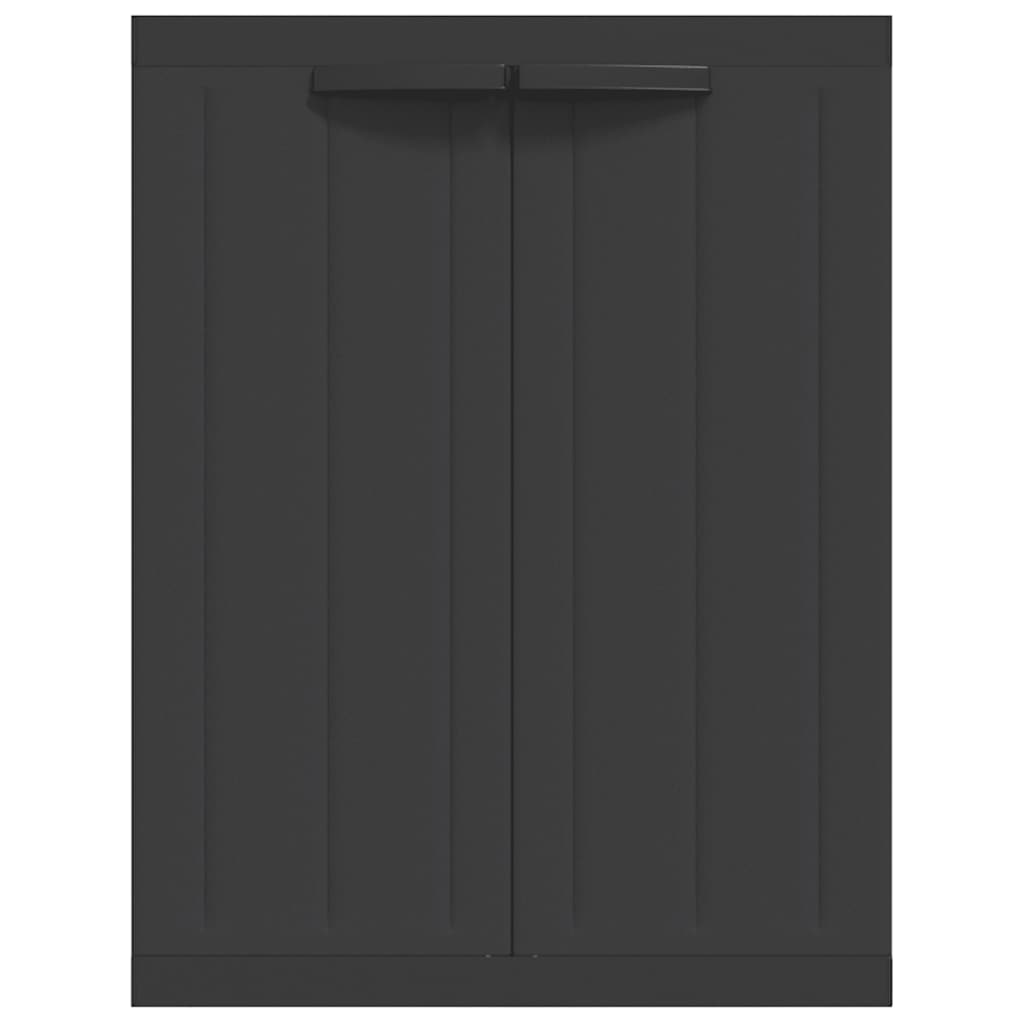 Gartenschrank Grau und Schwarz 65x37x85 cm PP