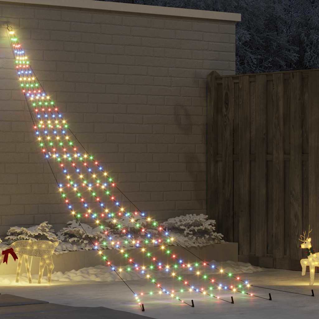 LED Weihnachtsbaum mit Erdspießen Warmes Weiß 182 cm Metall
