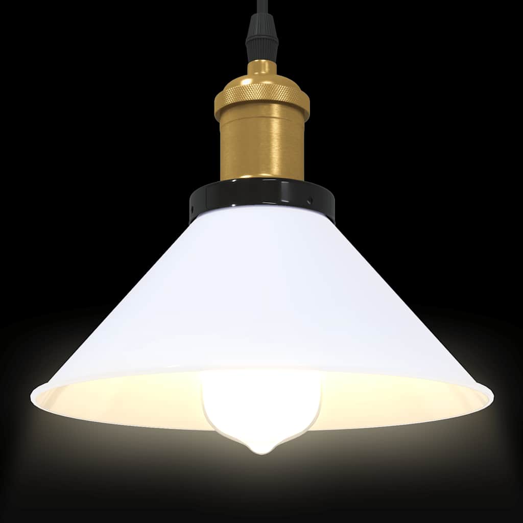 Pendelleuchte Höhenverstellbar E27 Schwarz Glänzend Ø 22 cm