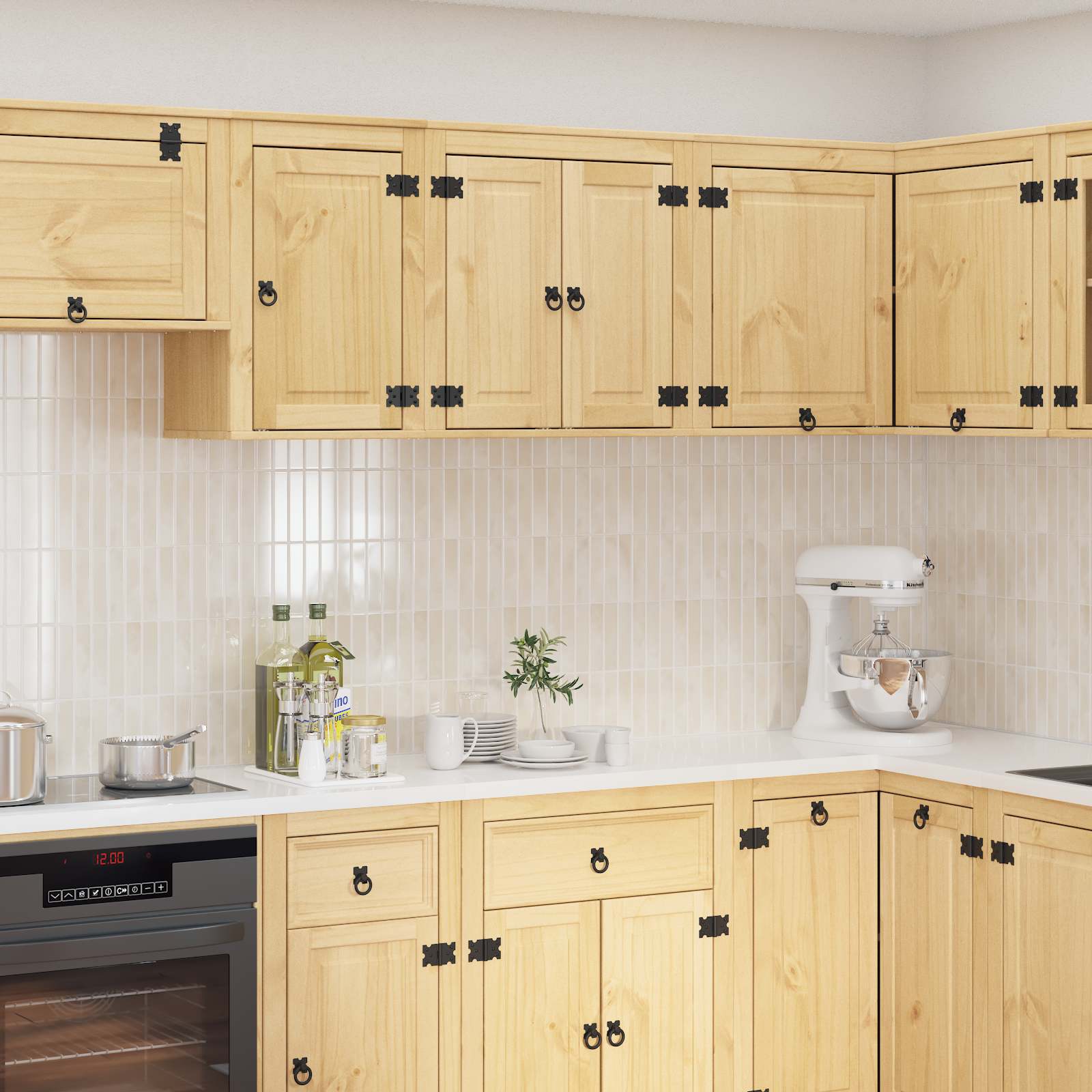 Schrank SKI Honigbraun 60 x 46 x 81,5 cm Massives Kiefernholz
