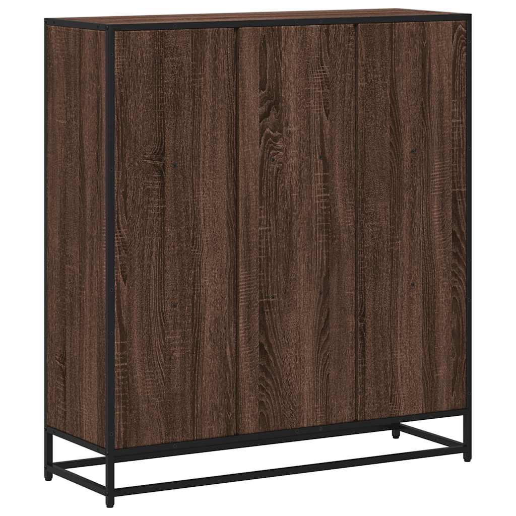 Bücherregal Schwarz 97,5x33x107,5 cm Holzwerkstoff und Metall