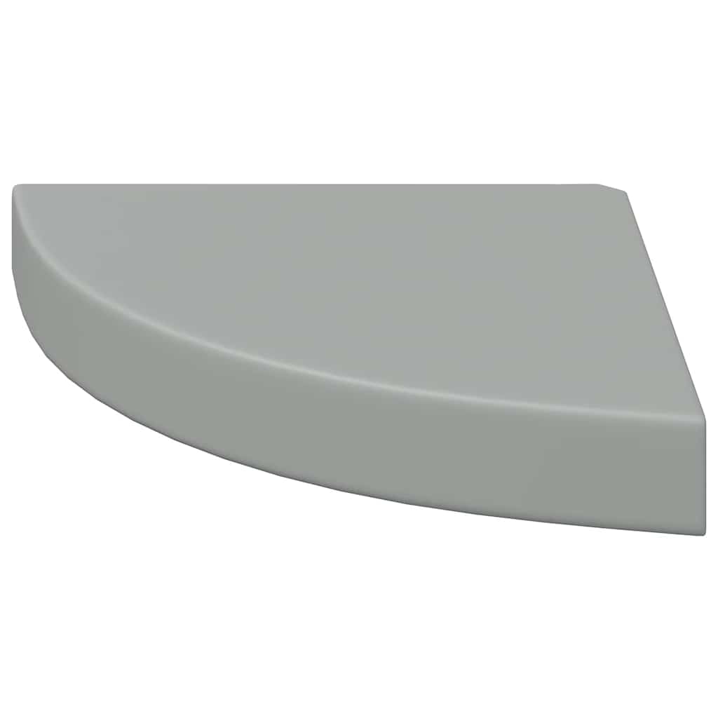 Schwebende Eckregale 2 Stk. Hochglanz-Weiß 25x25x3,8 cm MDF