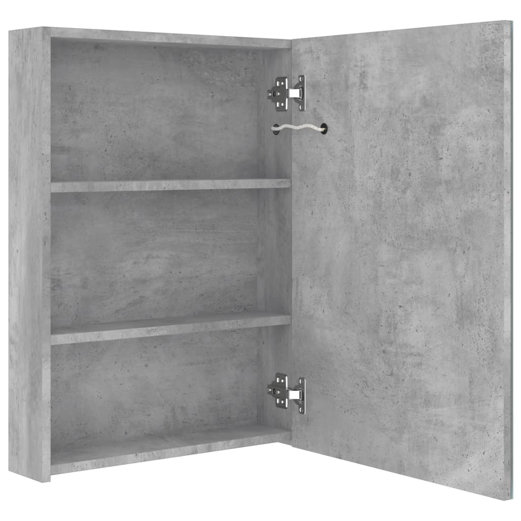 LED-Spiegelschrank fürs Bad Glänzend Weiß 50x13x70 cm