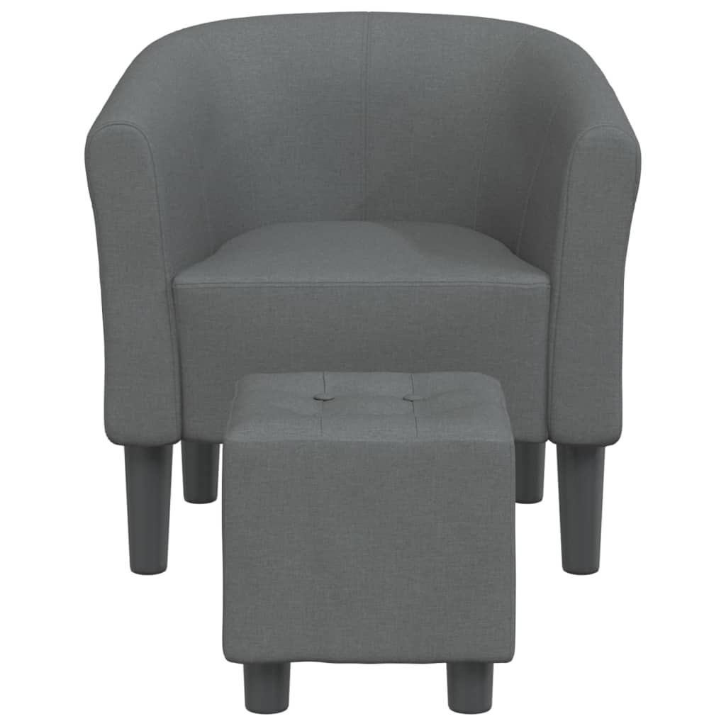 Clubsessel Dunkelgrau Stoff