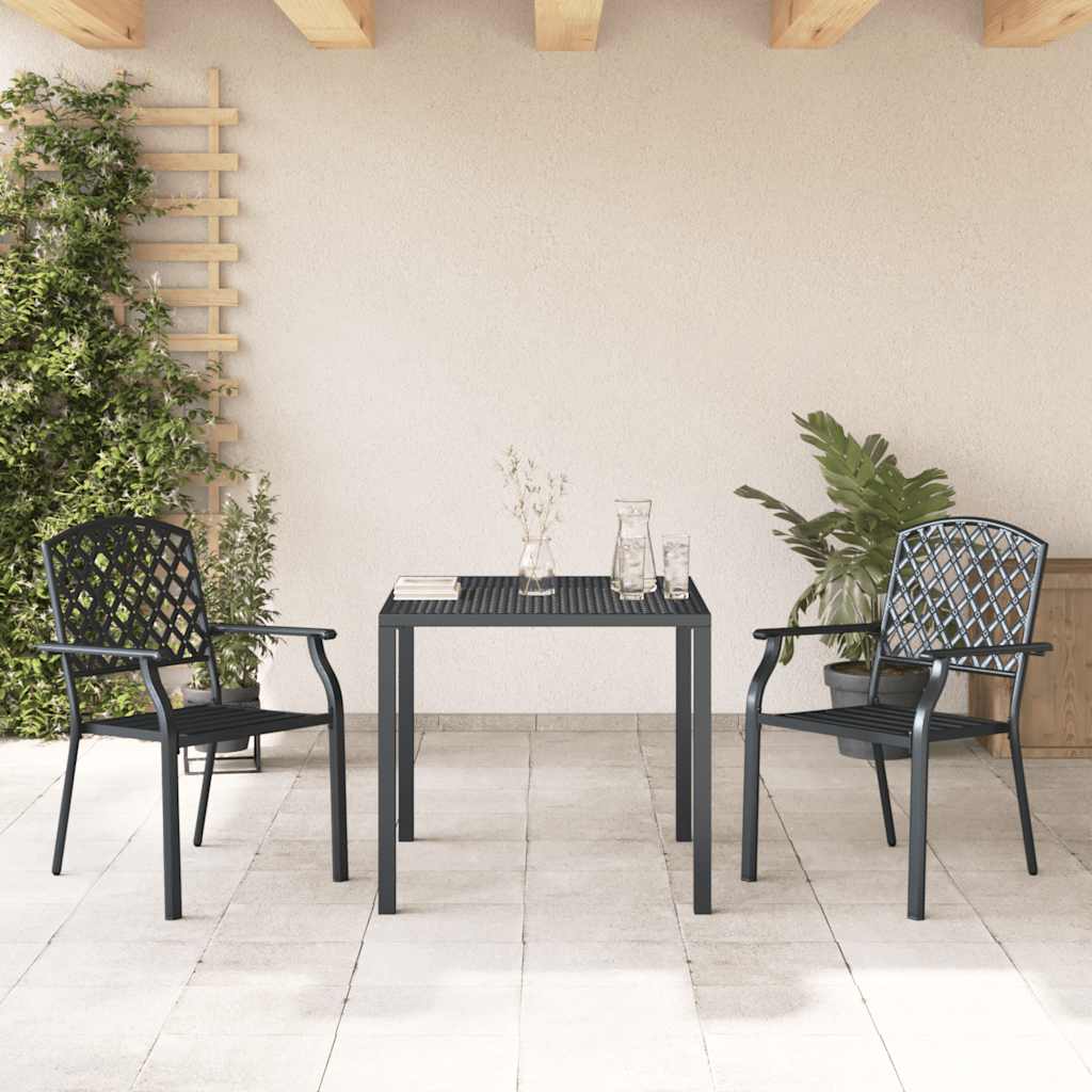 Gartenstuhl 2 pcs Anthrazit 56 x 65 x 89 cm Stahl
