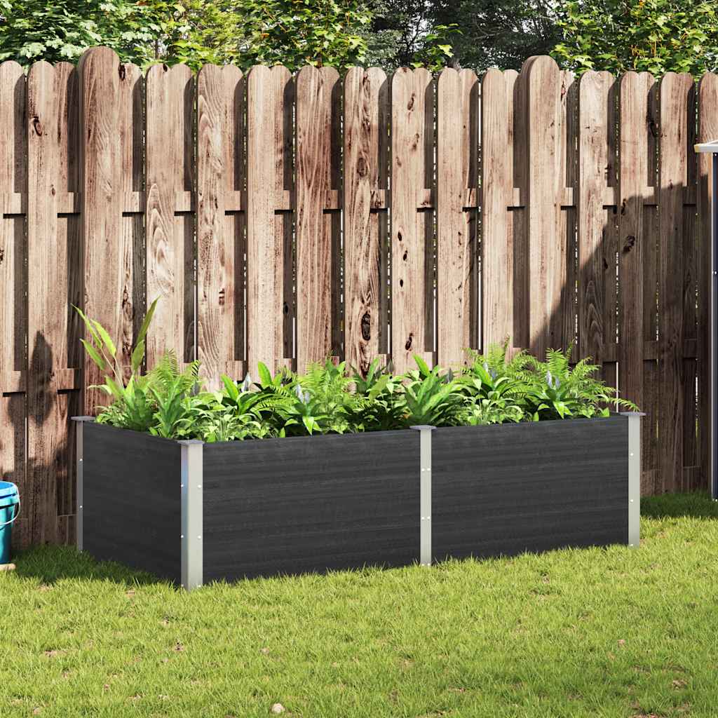 Garten-Hochbeet 200x50x54 cm WPC Grau