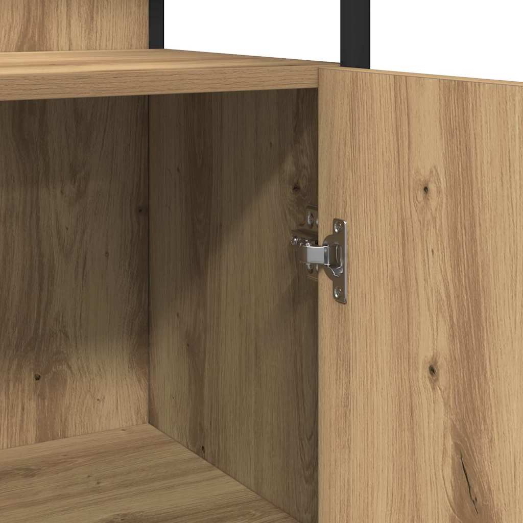 3-tlg. Badmöbel-Set Räuchereiche Holzwerkstoff