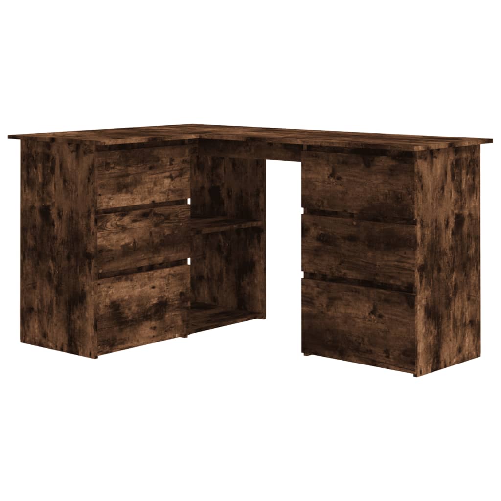 Eckschreibtisch Weiß 145x100x76 cm Holzwerkstoff