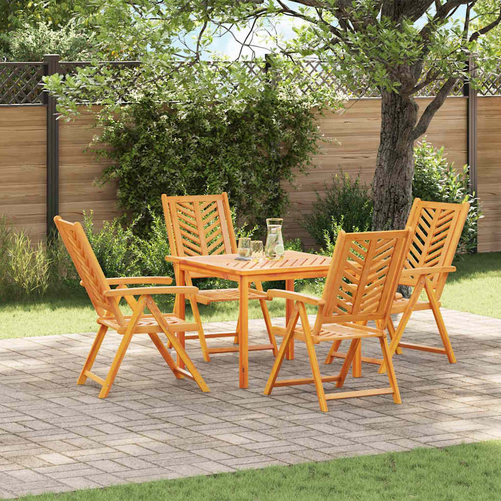 Garten Essgruppe 3 Stk. Braun Massivholz Akazie