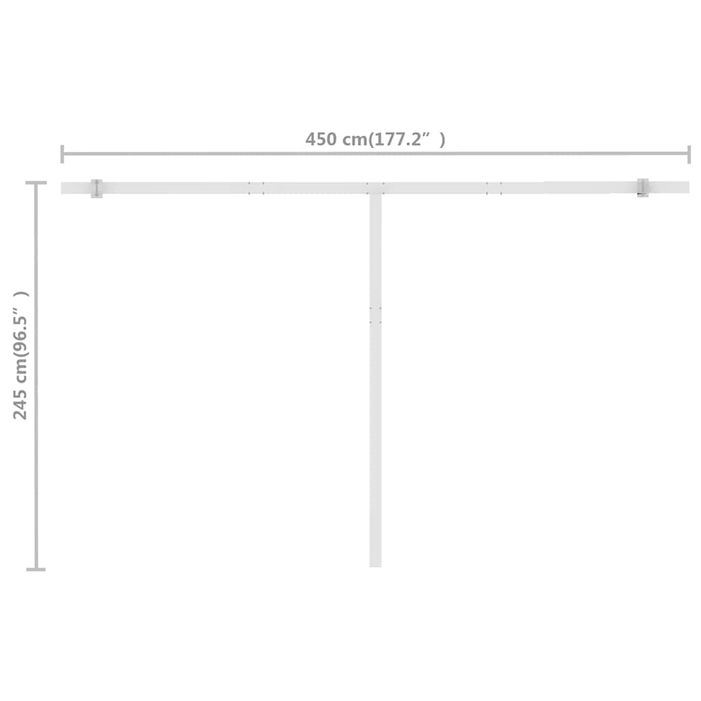 Standmarkise Manuell Einziehbar 300x250 cm Creme