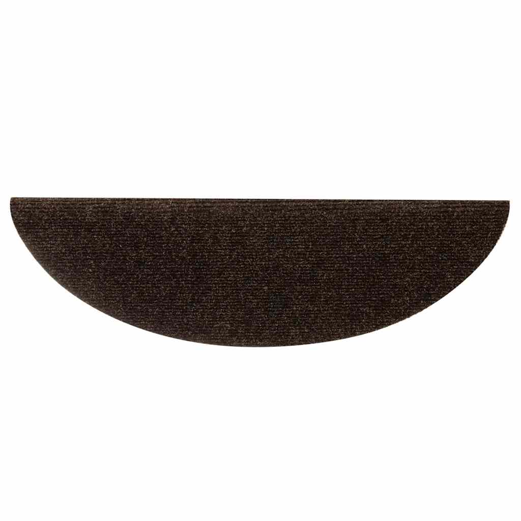 Stufenmatten Selbstklebend 15 Stk. 56x17x3 cm Hellbraun Halbrund