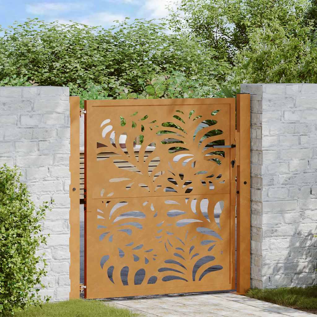 Gartentor Schwarz 100x100 cm Stahl Lichtdesign