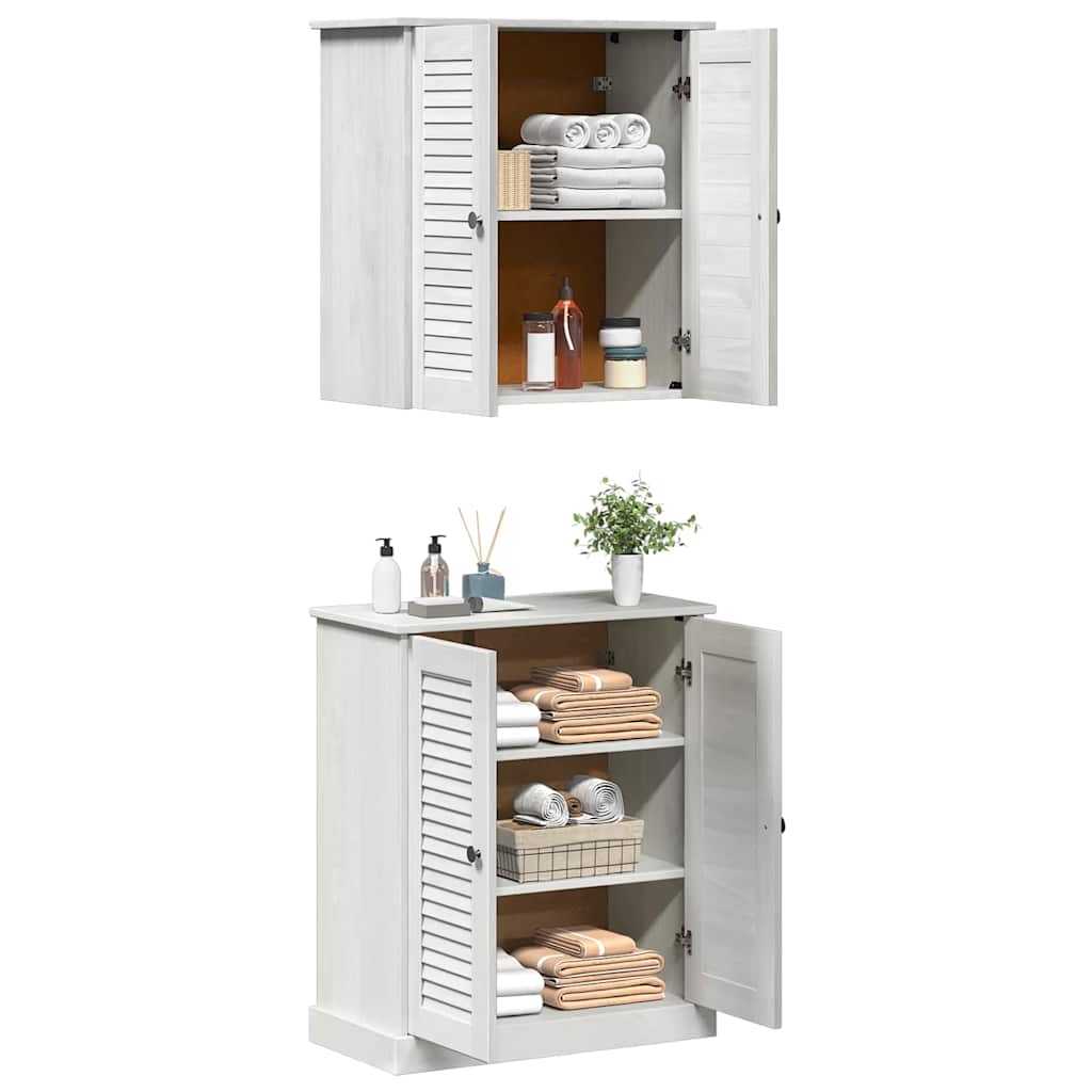 Badezimmermöbel-Set mit Regal VIGO 2 pcs Braun und Honigbraun