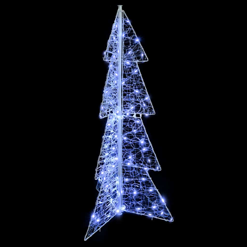 Weihnachtsbaum mit 100 LEDs Warmes Weiß 120 cm Acryl