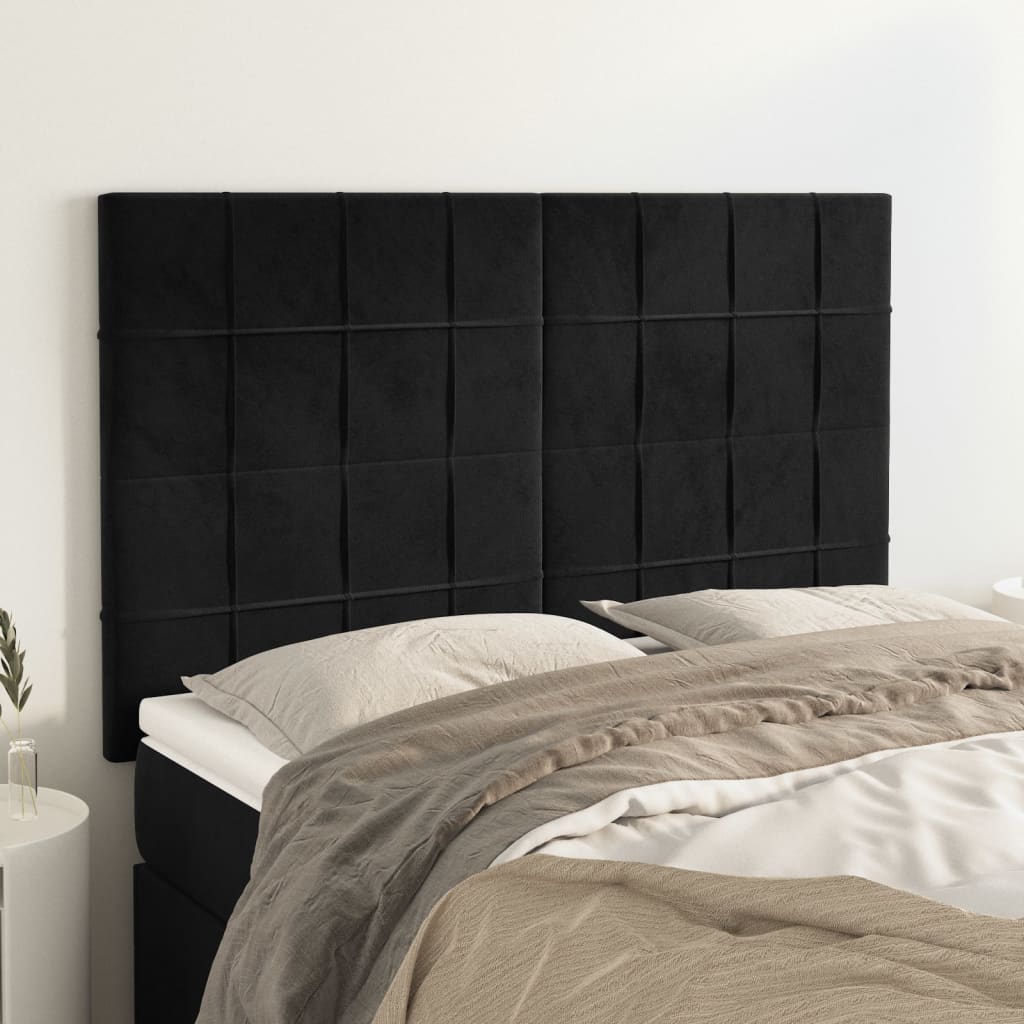 Kopfteil Hellgrau 80x5x118/128 cm Samt