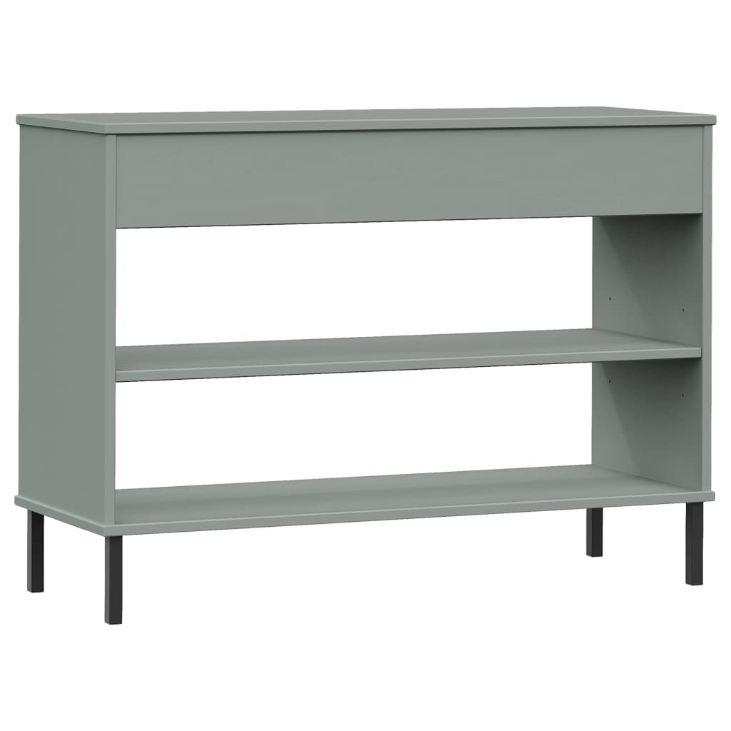 Konsolenschrank OSLO mit Metallbeinen Braun Massivholz Kiefer