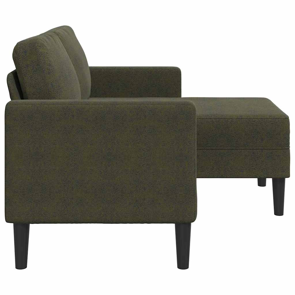 2-Sitzer-Sofa mit Chaiselongue L-Form Braun 125 cm Kunstleder