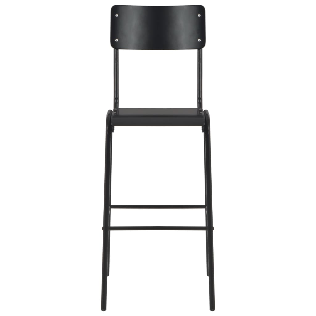 Barhocker 4 Stk. Massives Sperrholz Stahl