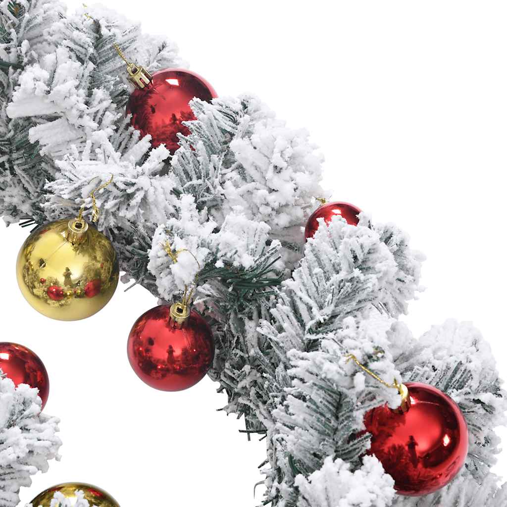 Weihnachtsgirlande mit Schnee Grün 5 m PVC