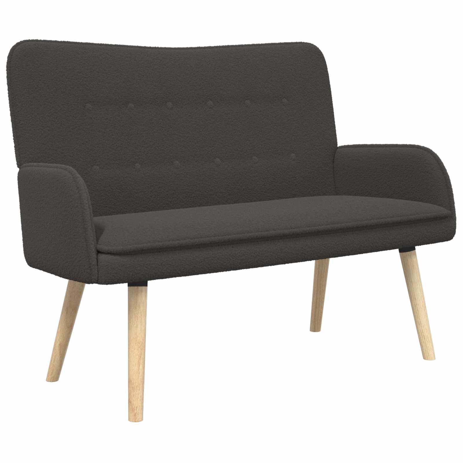2-Sitzer Sofa Hellgrau 115 x 61 x 87 cm Bouclé