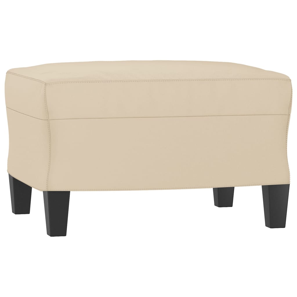 3-Sitzer-Sofa mit Hocker Taupe 180 cm Mikrofasergewebe