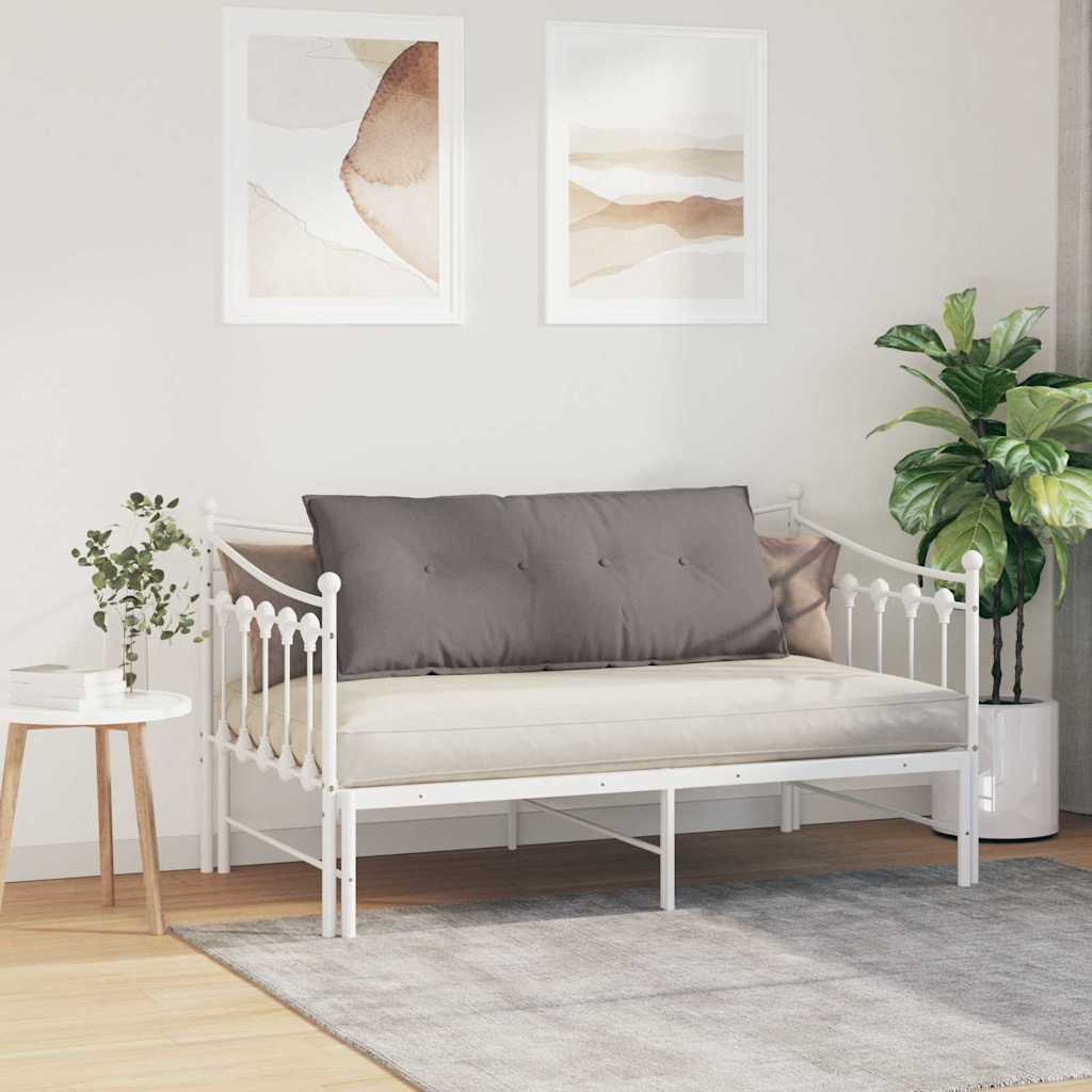 Rückenkissen Hellgrau 50 x 19 x 45 cm Stoff