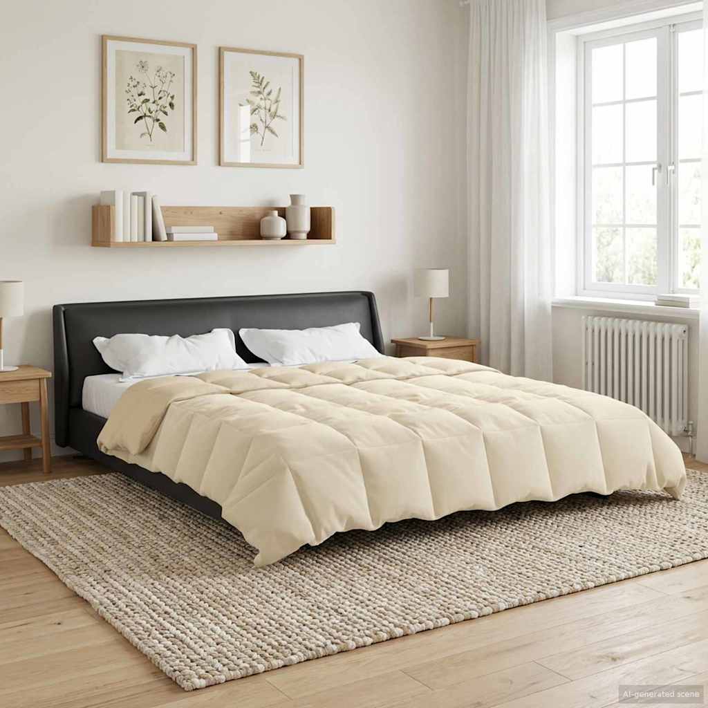 Winterbettdecke Gepolstert Anthrazit 240 x 260 cm Mikrofaser
