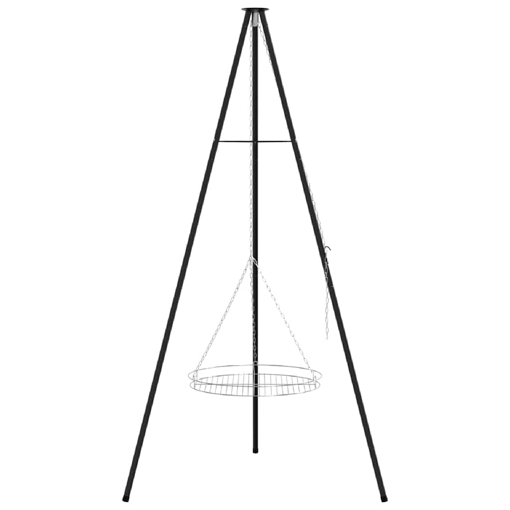 Lagerfeuer Stativ Schwarz 92 x 92 x 151,5 cm Stahl