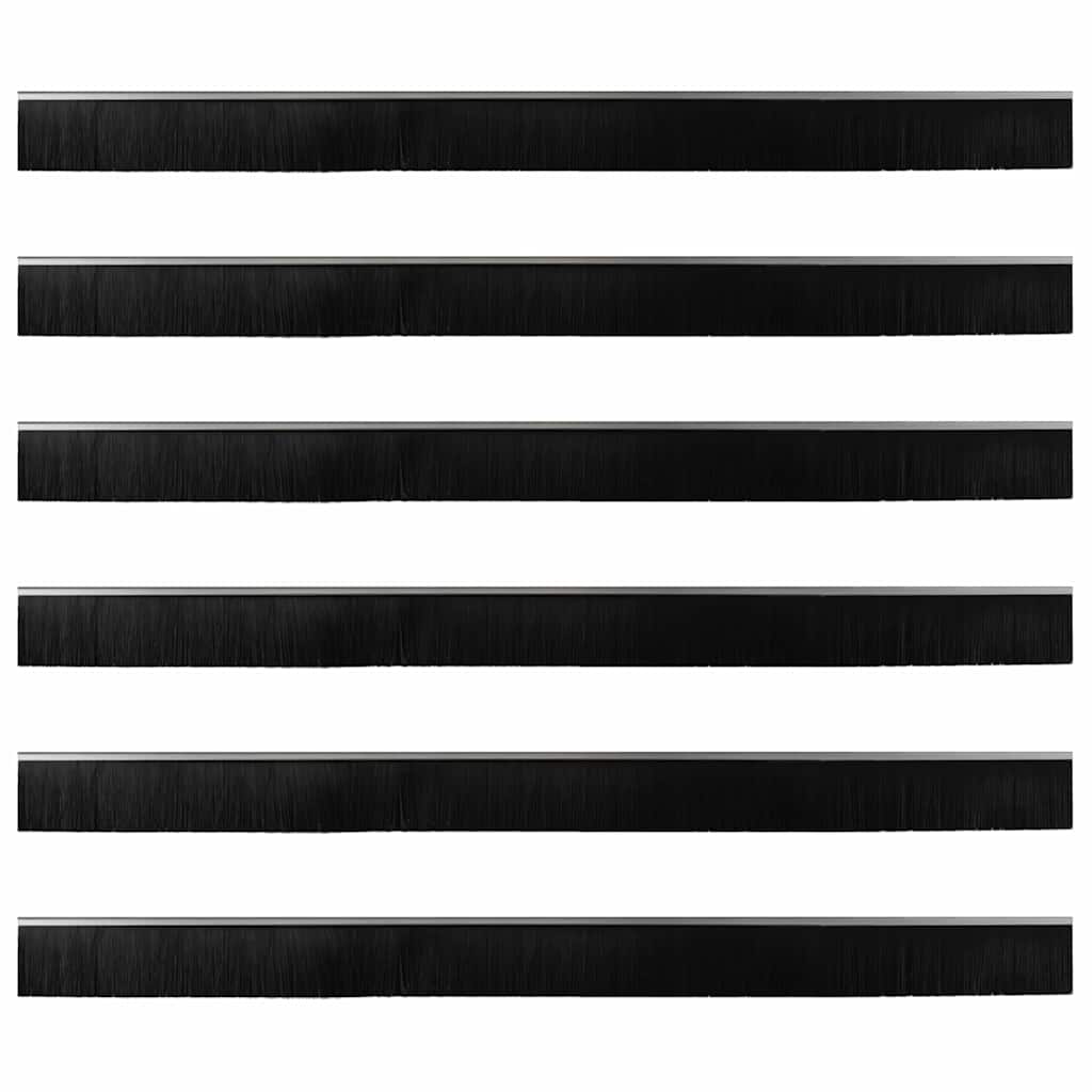 Aufsteck Türbürstendichtungen 2 pcs Braun 100 cm