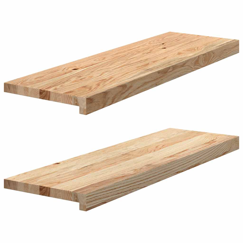 Treppenstufen 4 Stk. Unbehandelt 70x25x2 cm Massivholz Eiche