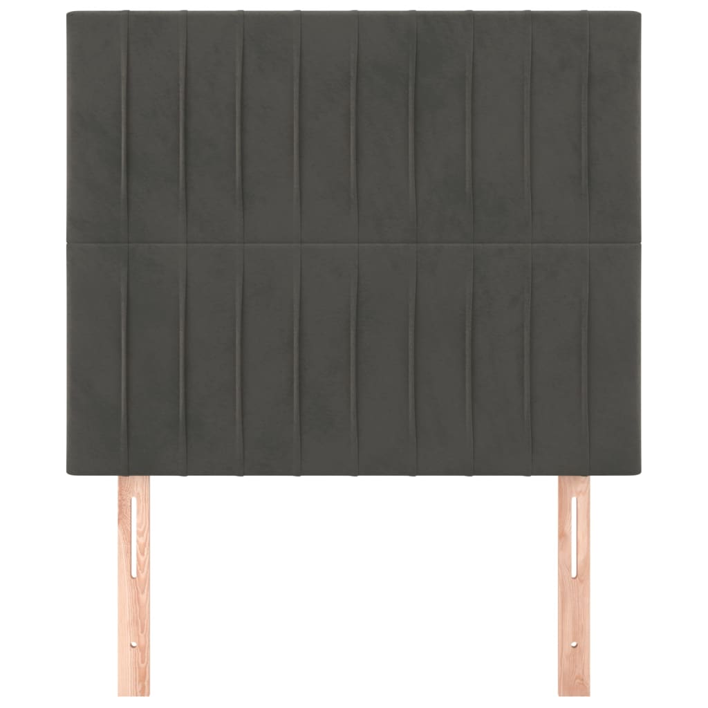 Kopfteil Hellgrau 80x5x118/128 cm Samt