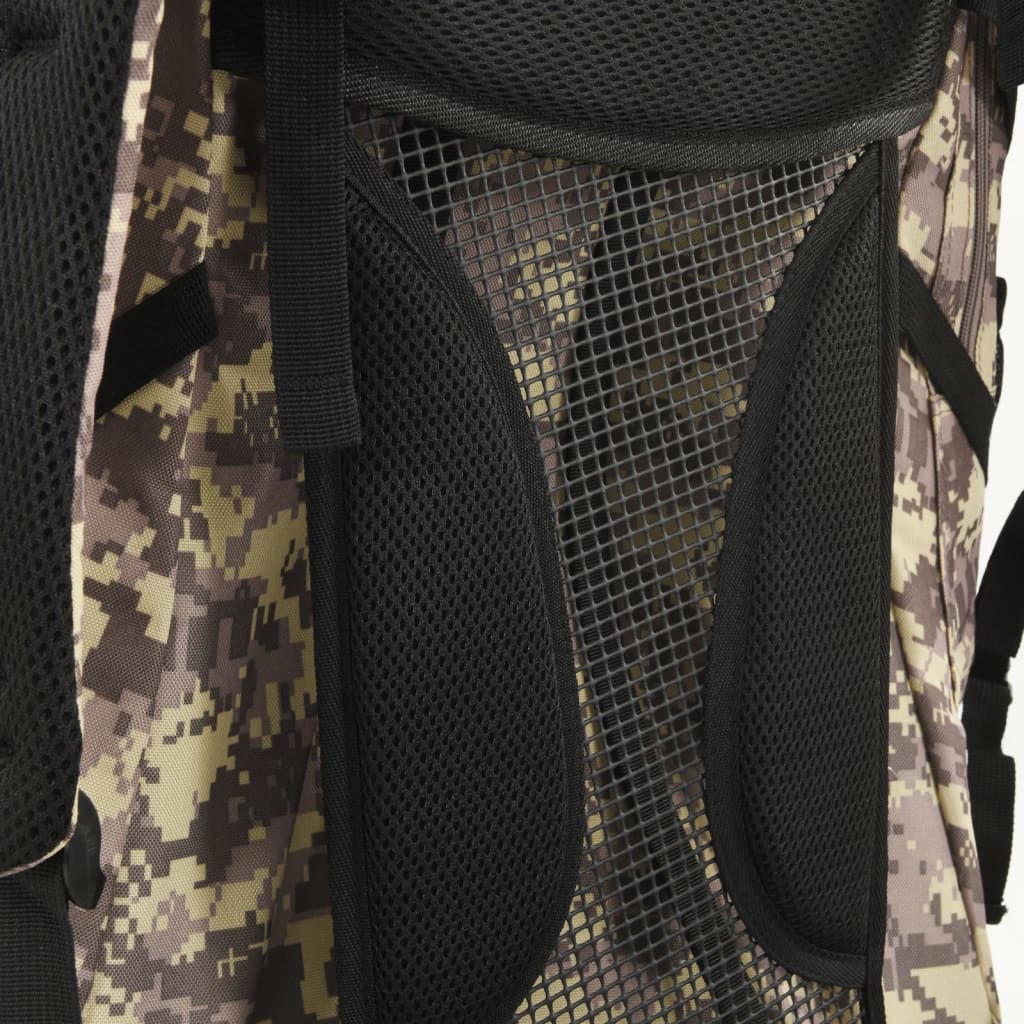 Wanderrucksack Schwarz 60 L Oxford-Gewebe
