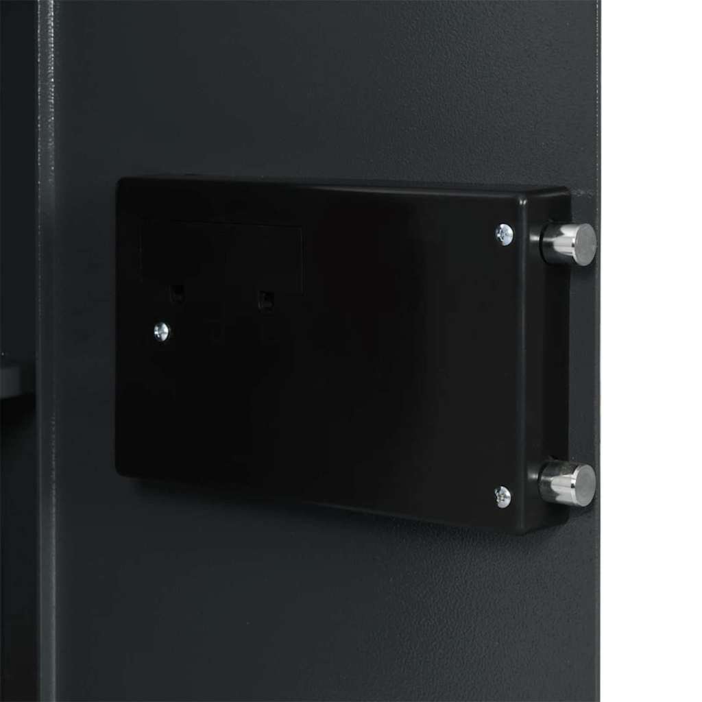 Digitaler Safe mit Schloss Dunkelgrau 23 x 17 x 17 cm Stahl