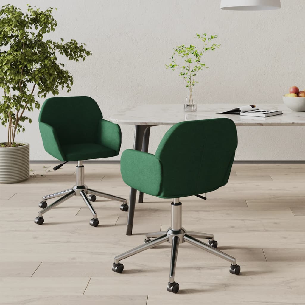 Esszimmerstühle 2 Stk. Drehbar Creme Stoff